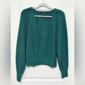White House Black Market Teal V-Neck Sweater